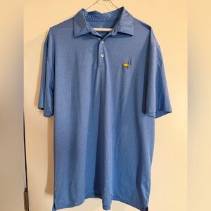 Masters Championship Blue Golf Polo with Embroidered Logo